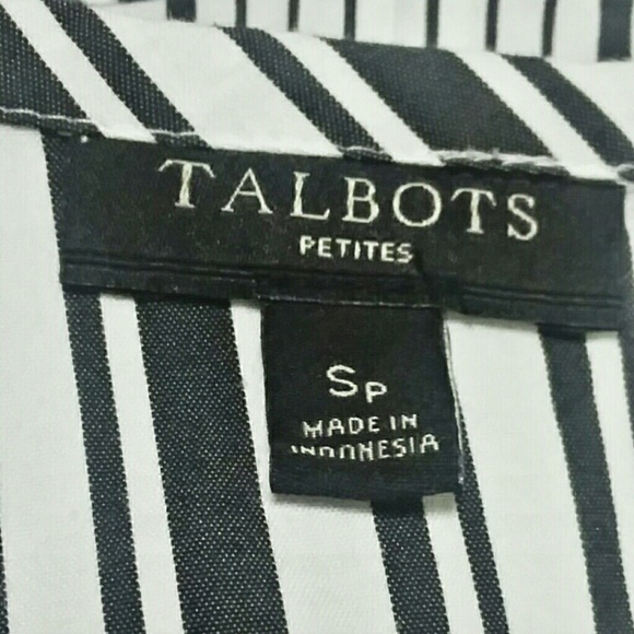 Talbots Side Tie Striped Blouse Small Petite - Picture 8 of 8